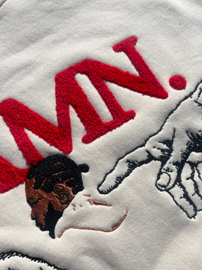 "DAMN” 10oz CHENILLE/ EMBROIDERED PREMIUM CREWNECK