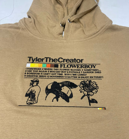 "FLOWERPAINT” 10oz HEAVYWEIGHT EMBROIDERED HOODIE