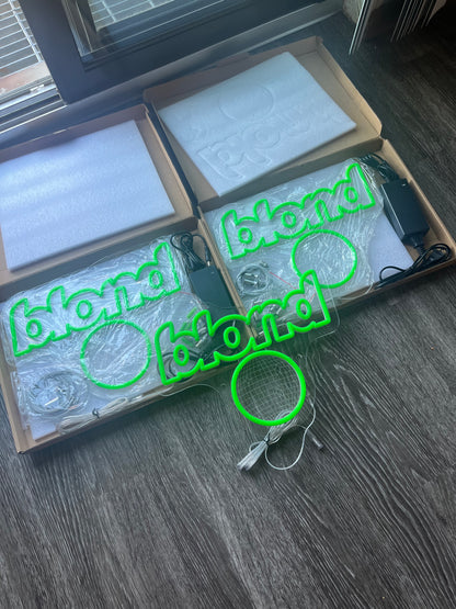 “BLOND” NEON MOUNTED WALL SIGN