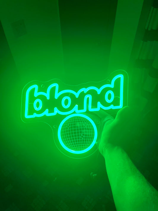 “BLOND” NEON MOUNTED WALL SIGN