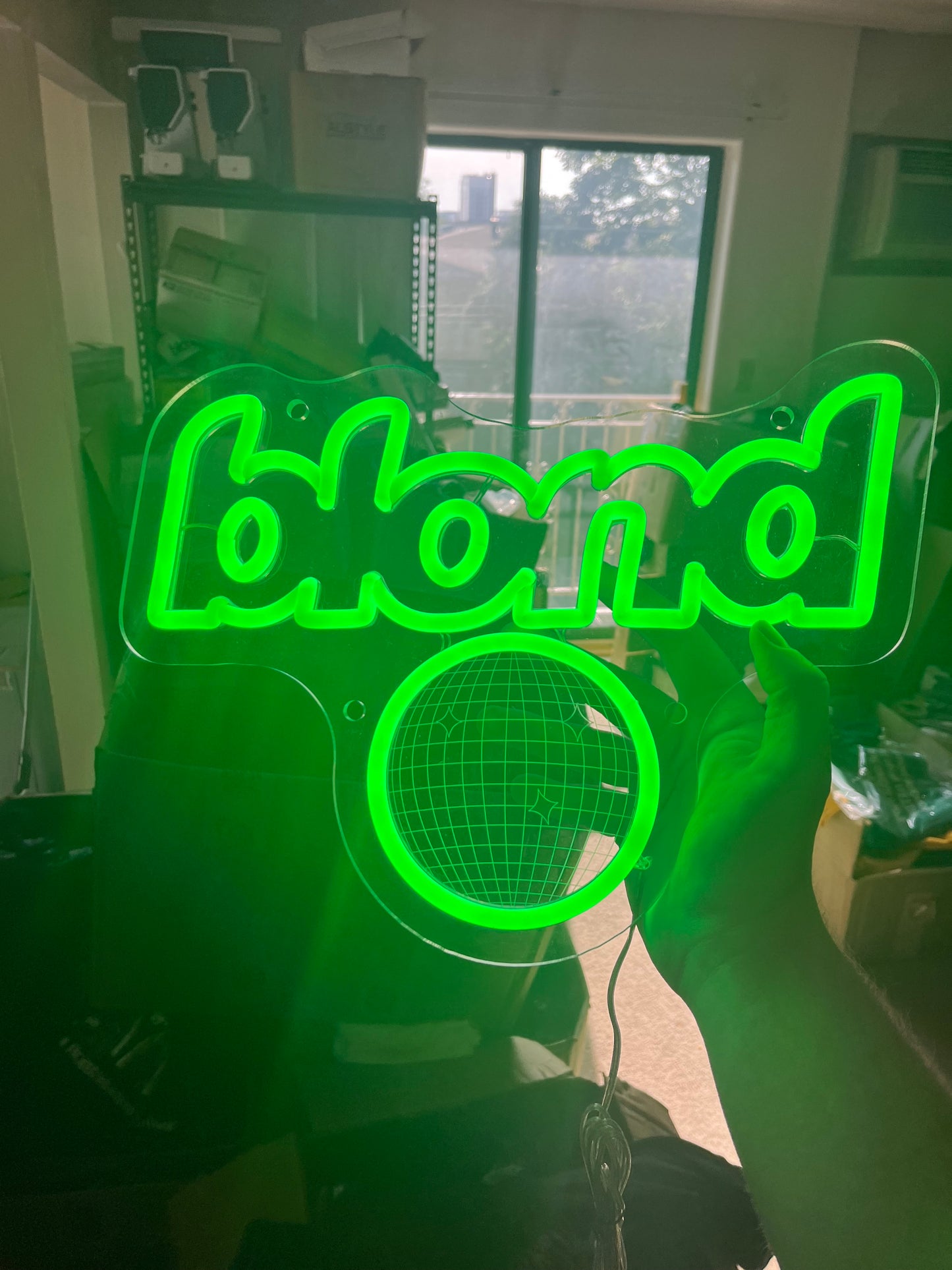 “BLOND” NEON MOUNTED WALL SIGN