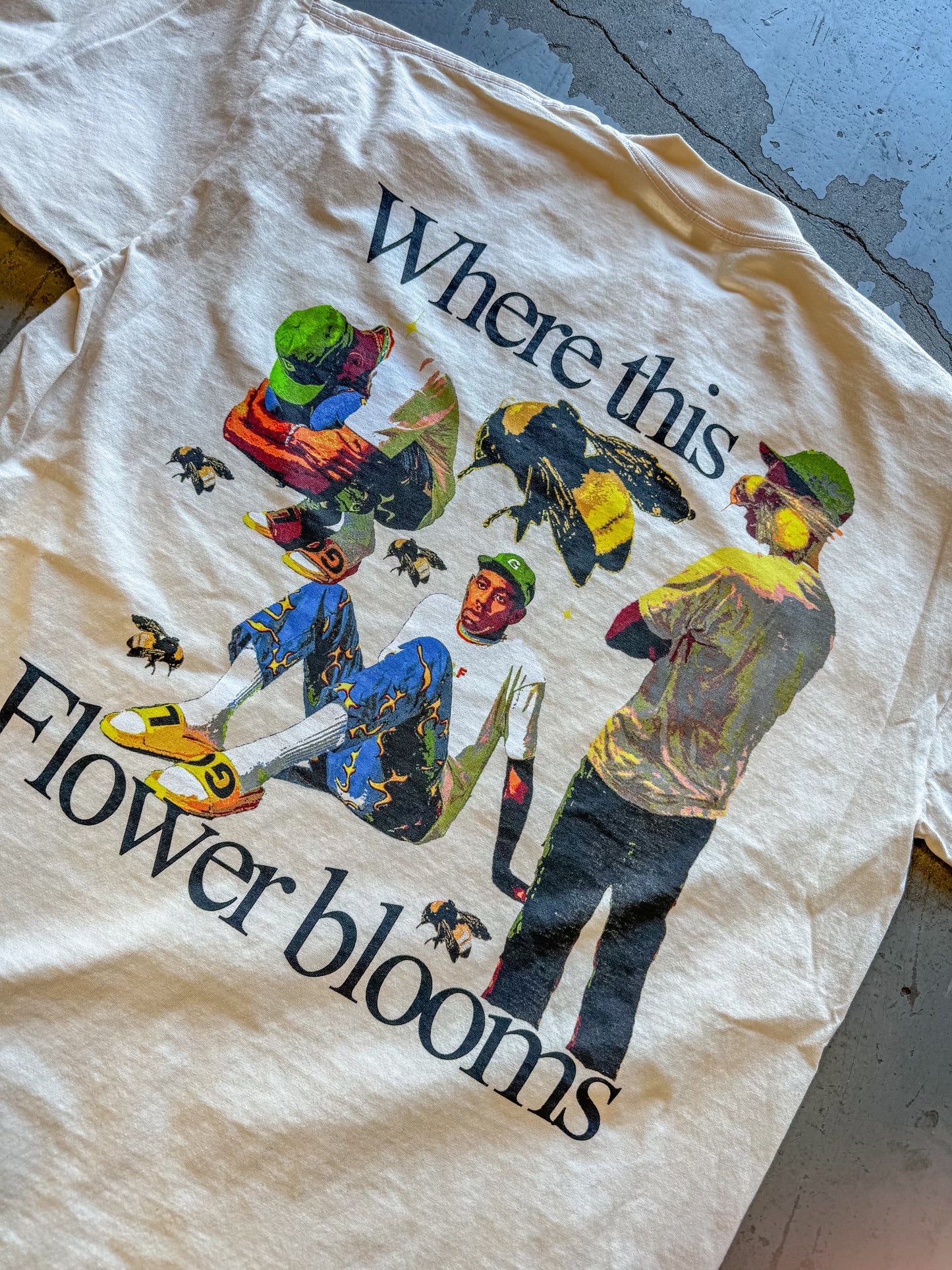 "FLOWER" HEAVY MENS OVERSIZE GRAPHIC TSHIRT