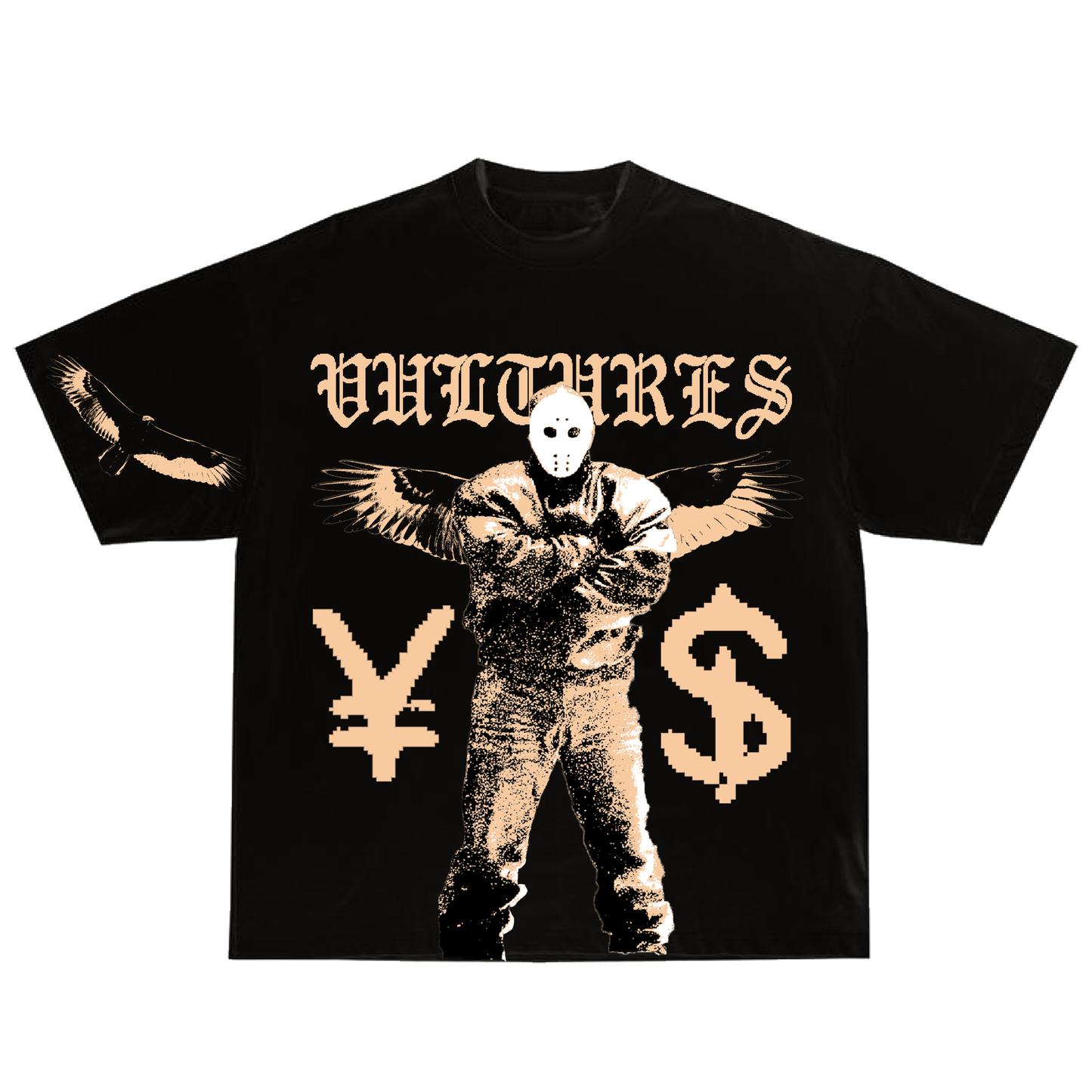 "VULTURE$" HEAVY MENS OVERSIZE GRAPHIC TSHIRT