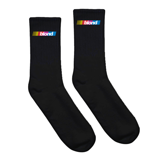 BLOND MIDCALF LOGO SOCKS