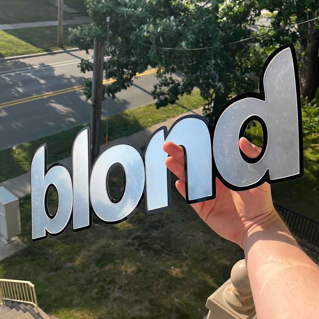 "BLOND" ACRYLIC CUTOUT MIRROR