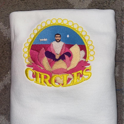 "CIRCLE" MENS 9oz HEAVY EMBROIDERED CREWNECK