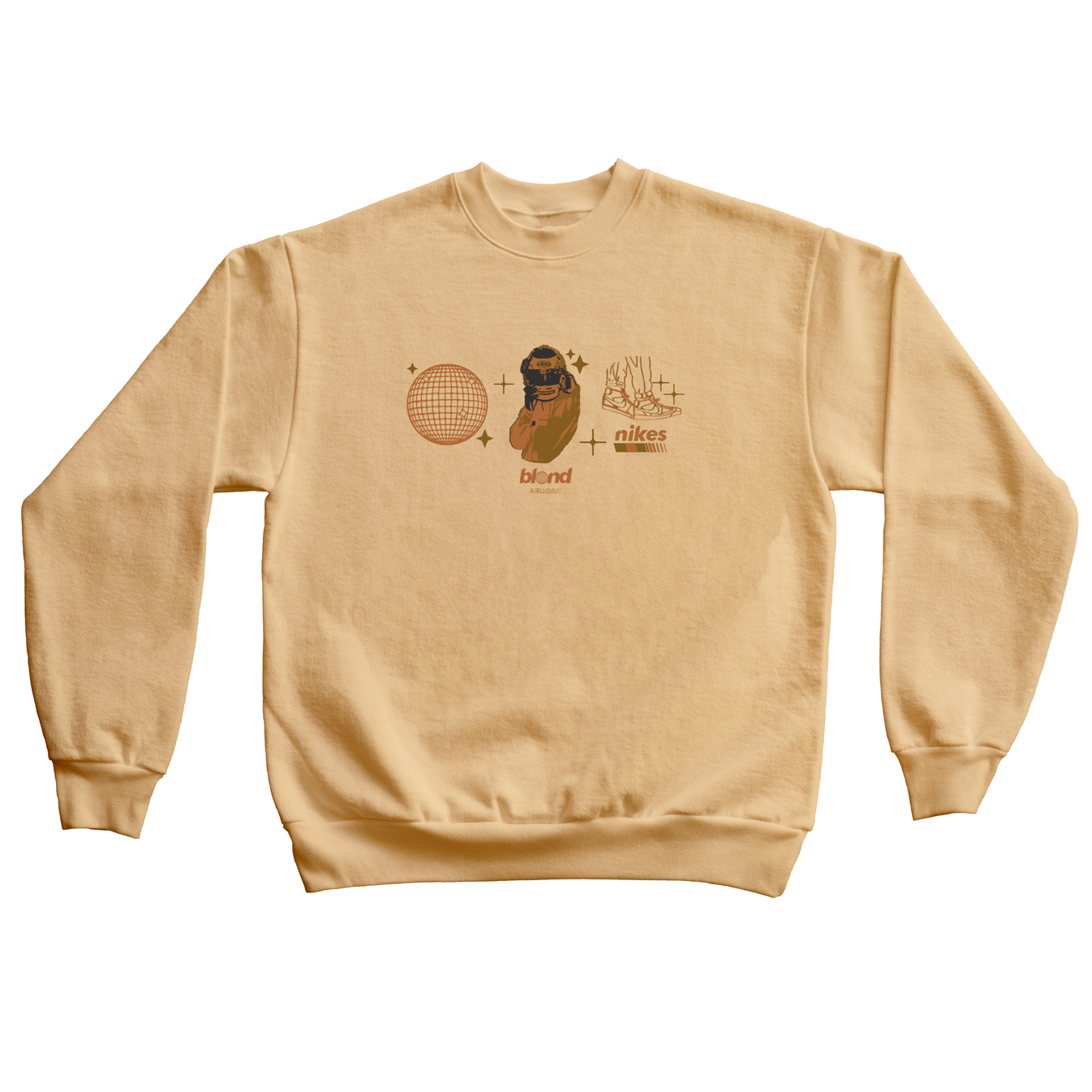 Blond” 9oz Embroidered Crewneck Music Void Clothing