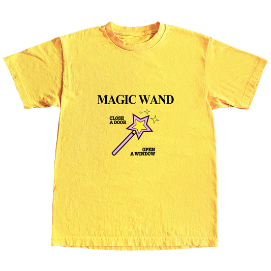 "MAGICWAND" Mens Embroidered Cotton T-Shirt