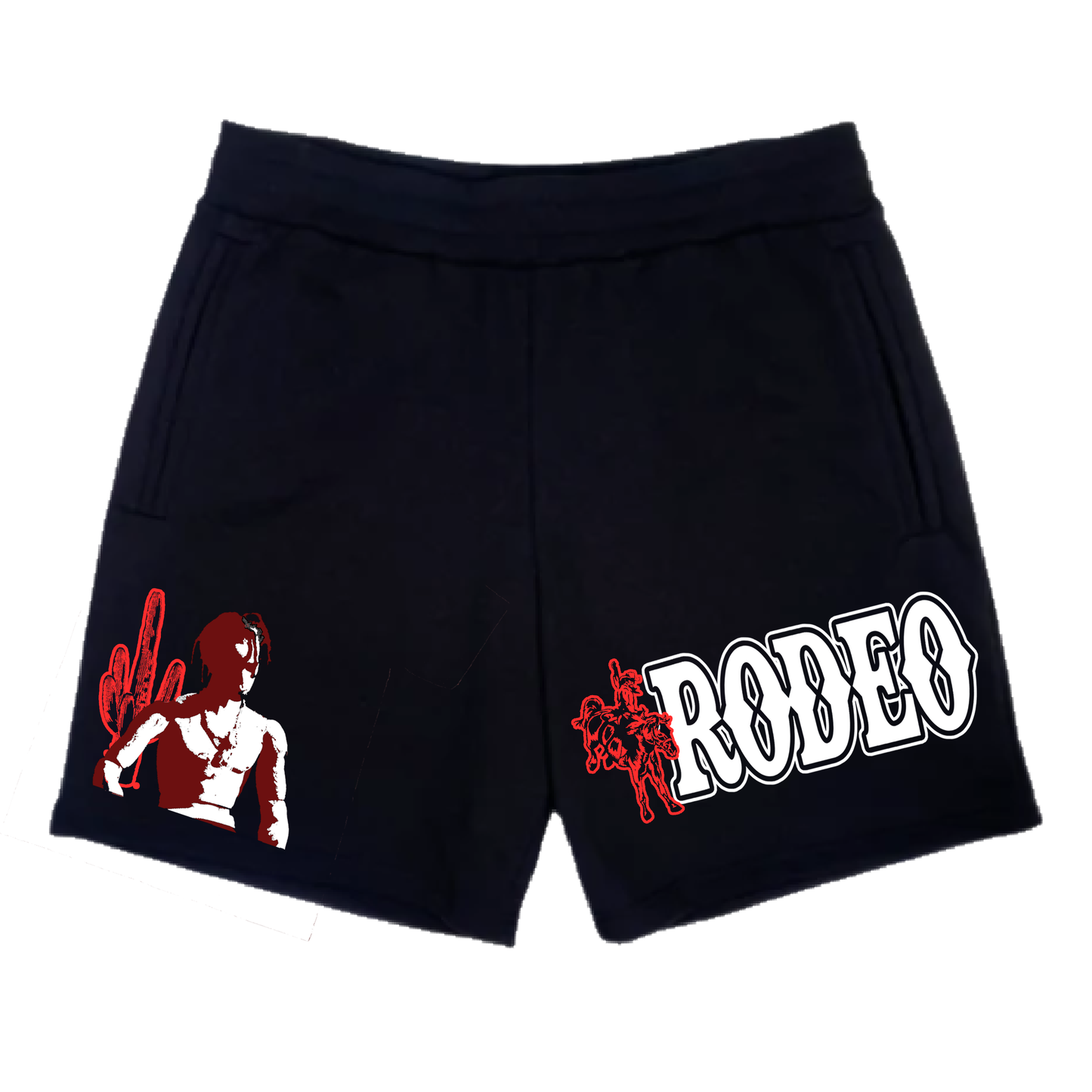 "RODEO" MENS 7" Inseam Cotton Embroidered Shorts